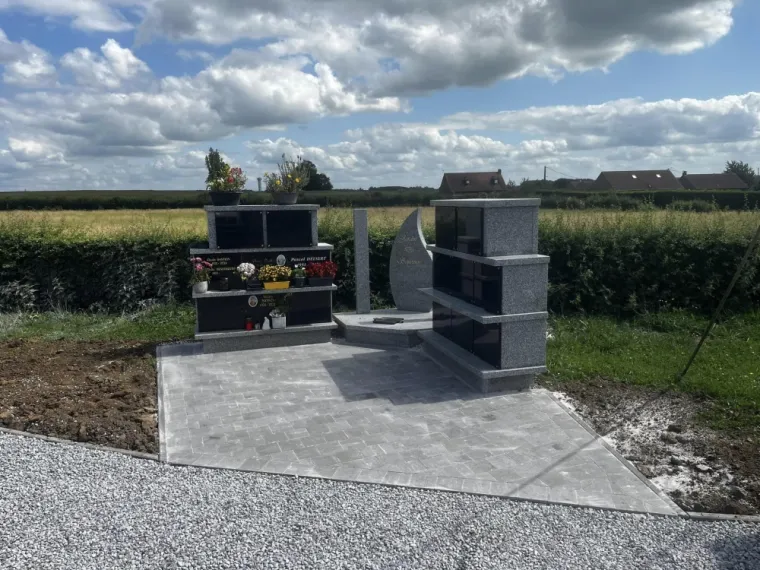 pose de bordures et de pavés béton sur la commune de noyelles-sur-sambre, Landrecies, Jacquinet Aménagements Extérieurs