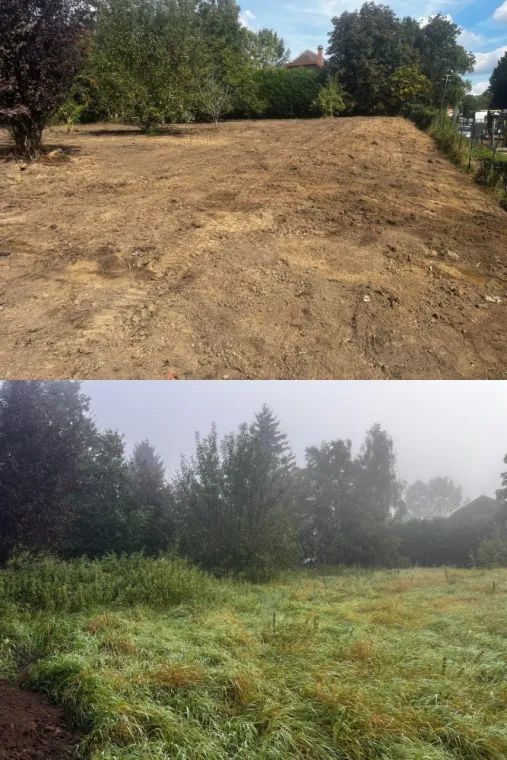 nettoyage de terrain et remise en état sur la commune de Saléches, Landrecies, Jacquinet Aménagements Extérieurs