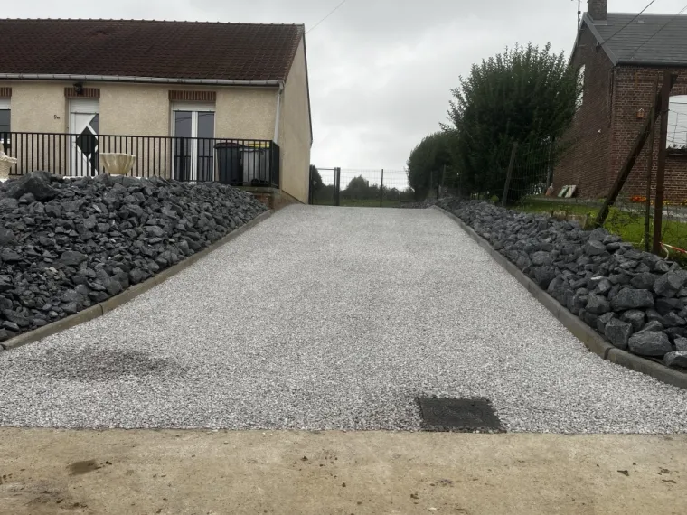 création d'une rampe d'accées sur la commune de la groise, Landrecies, Jacquinet Aménagements Extérieurs