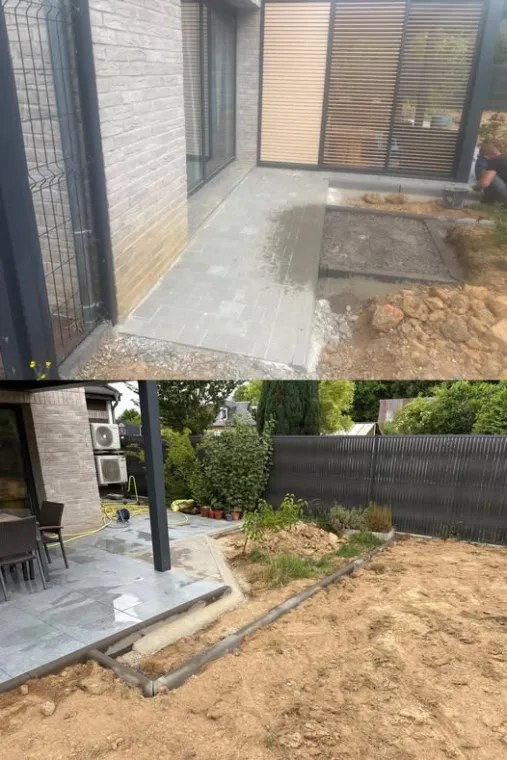 aménagement de terrasse, Landrecies, Jacquinet Aménagements Extérieurs