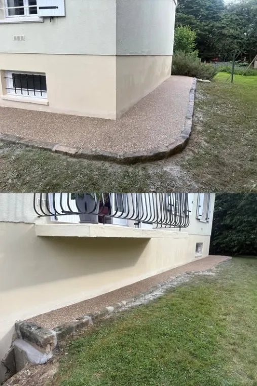 béton désactivé en roulé de marne, Landrecies, Jacquinet Aménagements Extérieurs
