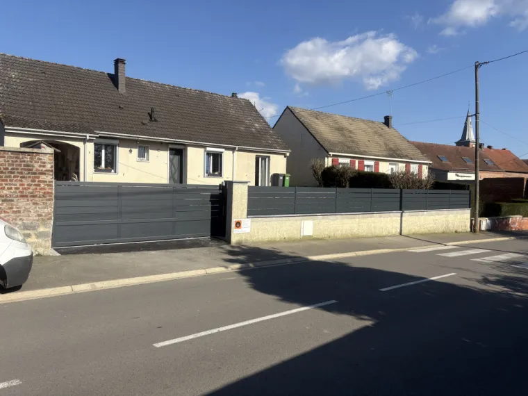 poratil et cloture en alu, Landrecies, Jacquinet Aménagements Extérieurs