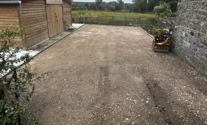 accés VL + création de dalle en béton sur la commune de maroilles, Landrecies, Jacquinet Aménagements Extérieurs