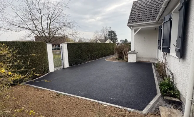 rénovation de cour sur la commune de Caudry, Landrecies, Jacquinet Aménagements Extérieurs