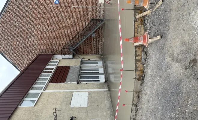 création d'un espace extérieur sécurisé sur la commune de ARTRES, Landrecies, Jacquinet Aménagements Extérieurs