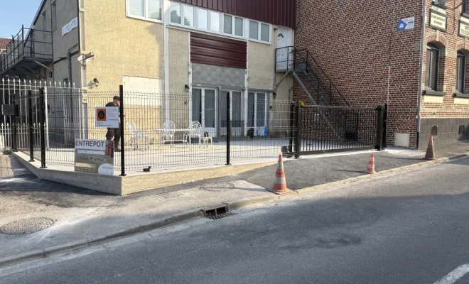 création d'un espace extérieur sécurisé sur la commune de ARTRES, Landrecies, Jacquinet Aménagements Extérieurs
